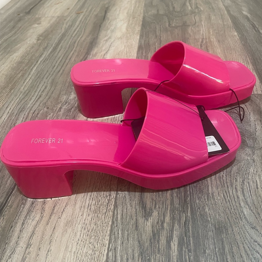 Forever 21 Women's Pink Slides